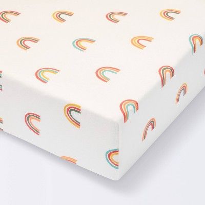 Polyester Rayon Fitted Crib Sheet - Rainbows - Cloud Island™ Cloud Island, Crib Toddler Bed, Toddler Beds, Rainbow Cloud, Fitted Crib Sheet, Baby Nursery Decor, Crib Sheets, Fitted Sheet, Baby Nursery