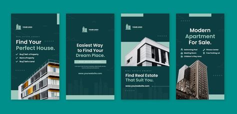 Free Vector | Real estate instagram stories template design Architecture Instagram Post Design, Instagram Story Ideas For Real Estate, Architecture Instagram Post, Real Estate Ads Design, Real Estate Graphic Design, Real Estate Stories, Real Estate Instagram Stories, Real Estate Story, Real Estate Post