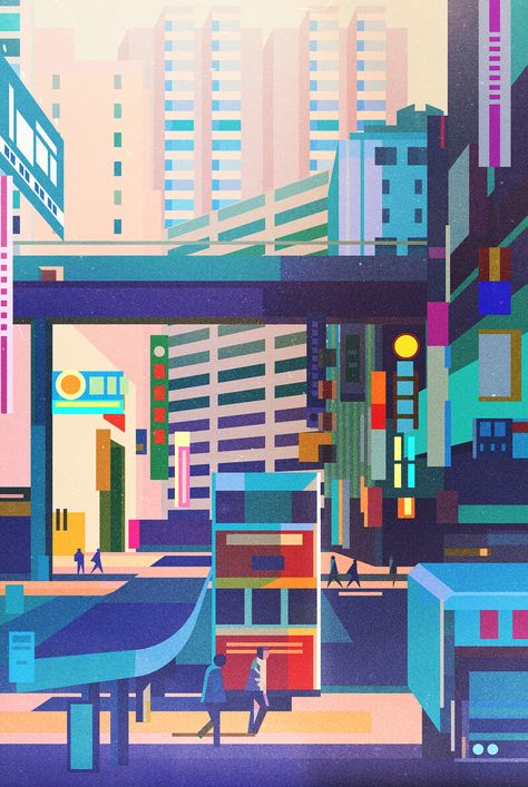 ArtStation - Visual Development for Studio Triggers BNA Anime House, Free Wallpaper Backgrounds, Building Illustration, Galaxy Painting, City Illustration, Visual Development, City Design, Boho Chic Decor, Flat Illustration