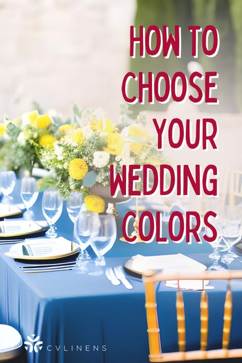 One of the most significant and memorable days of your life is your wedding, and choosing the perfect colors for the occasion will help establish the mood. Having a chosen color palette makes coordinating all the other details easier, including your table linens, bridesmaids' dresses, and bouquets. Choosing the ideal color scheme for your big day can be challenging, too, because so many choices are available. Explore the basics of wedding color choices and how to choose your wedding colors. Top Wedding Colors, Choosing Wedding Colors, Wedding Chair Sashes, Popular Wedding Colors, Best Wedding Colors, Opposite Colors, Summer Beach Wedding, Spring Wedding Colors, Wedding Linens