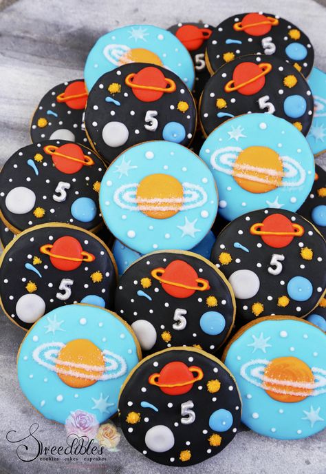 Outer Space Cookies Outer Space Cookies Decorated, Outer Space Cookies 1st Birthday, Outer Space Birthday Cookies, Outer Space Cookies, First Birthday Space Cookies, Astronaut Birthday Cookies, Astronaut Cookies Outer Space, Outer Space Party Theme, Space Cookies