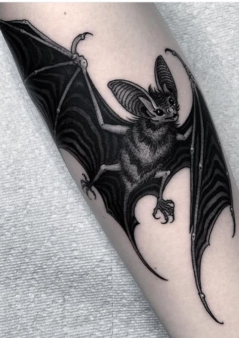 Neo Traditional Bat Tattoo, Gothic Bat Tattoo, Holiday Tattoos, Bats Tattoo, Bat Tattoos, Bats Tattoo Design, Underboob Tattoo Designs, Bat Tattoo, Witch Tattoo