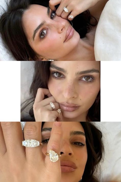 Emily Ratajkowski Emrata Ring, Divorce Rings, Emily Ratawosky, Love Being Single, Alison Lou, Ring Inspo, Being Single, Model Show, Ring Stack