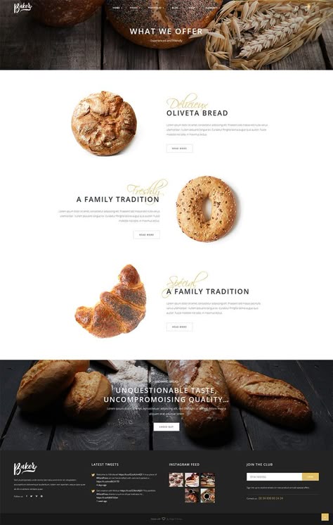 Website Branding Design, Food Website Design, Desain Ux, Dessert Restaurant, Bakery Website, Restaurant Website Design, Food Web Design, Webpage Design, Bakery Business