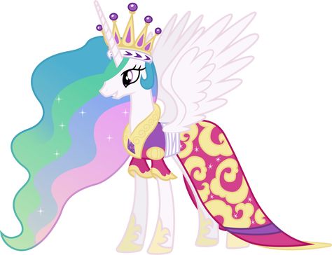 pictures of mlp princess Celestia toy | Princess Celestia's Coronation Dress by 90Sigma Putri Celestia, Queen Chrysalis, Celestia And Luna, My Little Pony Princess, Princess Twilight Sparkle, A Ponytail, Princess Celestia, Princess Luna, My Little Pony Drawing