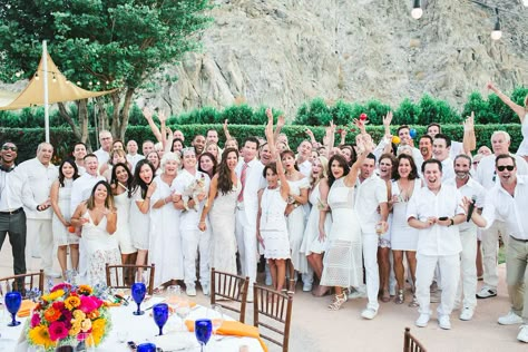 All White Wedding Guests People, Wedding Guests Wearing White, Hawaiian Wedding Dress Guest, All White Rehearsal Dinner Party, White Dress Code Wedding, White Wedding Guest Attire, White Dress Code Party, All White Wedding Guests, Bereal Summer