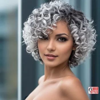 Gray Blending: A Chic And Ageless Way To Wear Your Hair « Only Hairstyles Short Curly Grey Hair, Curly Silver Hair, Grey Hair Braids, Gray Blending, Grey Hair Coverage, Grey Curly Hair, White Hair Color, Short Silver Hair, Grey Hair Inspiration