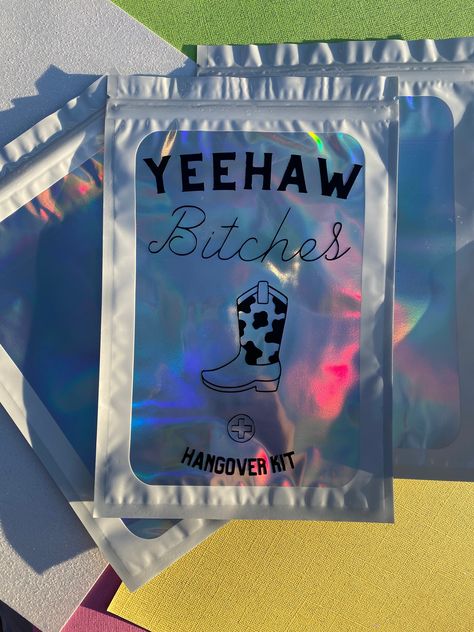 Excited to share this item from my #etsy shop: Yeehaw • Nashville • Western • Hangover Recovery Kit • Bachelorette Party Favor • Despedida de Soltera • Resealable Bag Bachelorette Hangover Kit, Hangover Recovery Kit, Bachelorette Party Favor, Hangover Kit, Nashville Bachelorette, Bachelorette Party Favors, Party Favor, Brighton, Bachelorette Party