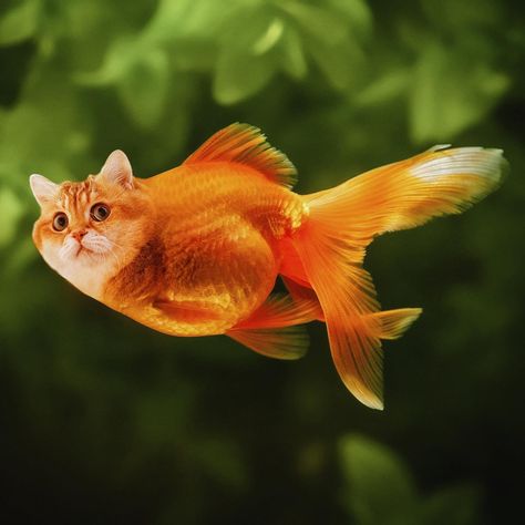 Photoshopped Animals, Animal Mashups, Restaurant Manager, Funny Fruit, Weird Animals, Goldfish, Funny Animals, Books Wattpad, Swimming