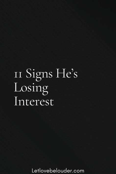 1. He’s Not So Receptive Anymore First, if he’s losing interest, you’ll see that he’s not as receptive anymore. He makes less effort to talk to you, and when he talks to you. If you’re texting, you’ll likely notice that he responds slower, many hours later, sends shorter replies, seems “off”, perhaps even leaving you unread, in a vacuum. He Never Posts About Me, When He Is Not Talking To You, He Loves Me But Doesnt Want Me, You Dont Talk To Me Anymore Quotes, Not Calling Or Texting Quotes, If He Doesnt Want You Quote, He’s Too Busy Quotes, When He Says He’s Too Busy, He Hasnt Texted Me All Day