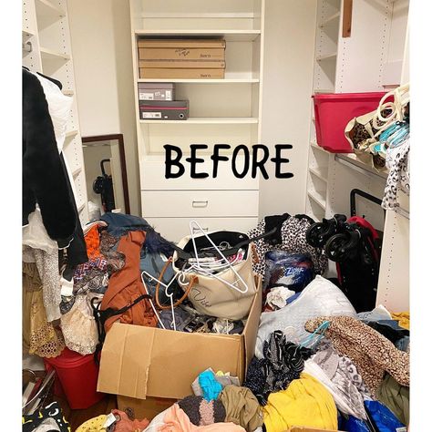 Jen - Professional Organizer 💙 on Instagram: “✨SWIPE for some before and after closet inspiration!🤗 A closet should, ideally, be something that makes your life simple. Whether it's a…” Home Organizers, Home Organizing, Closet Inspiration, Professional Organizer, Getting Organized, Laundry Clothes, Declutter, Laundry Organization, Make It Yourself