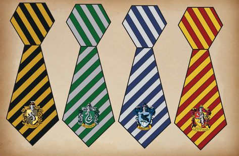 Harry Potter Tie, Tie Template, Harry Potter Houses Crests, Harry Potter Day, Classe Harry Potter, Imprimibles Harry Potter, Harry Potter Halloween Party, Cumpleaños Harry Potter, Harry Potter Bday