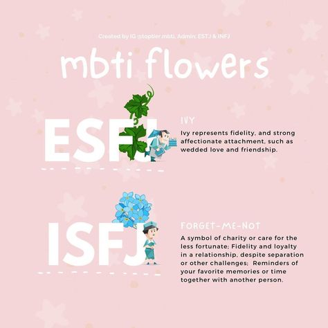 MBTI Flowers ESFJ ISFJ Isfj X Esfj, Mbti Flowers, Isfj Aesthetic, Esfj Personality, Personality Mbti, Mbti Ships, Isfj Personality, Myers Briggs Test, Infj Mbti