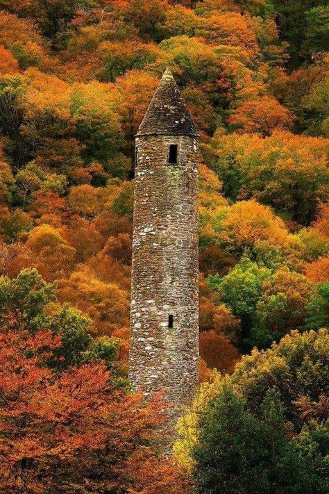 Things To See In Ireland, Ram Design, Autumn Tale, France Winter, Ireland Aesthetic, Medieval Aesthetic, Round Tower, Irish Cottage, Shelter Island