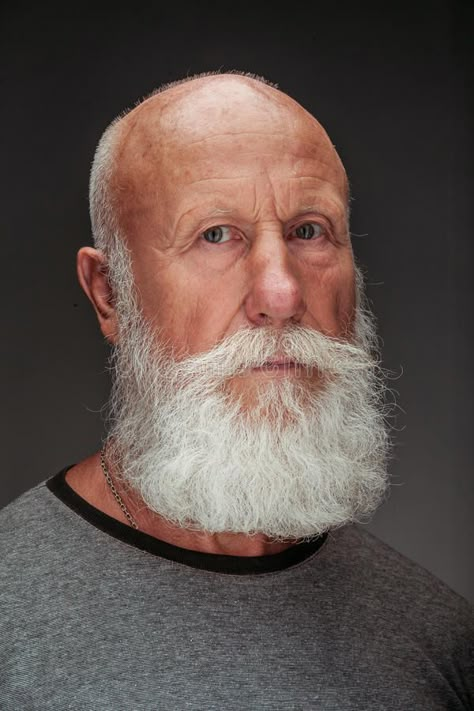 Beard Styles For Older Men, Old Man With Beard, Men Over 60, Salazar Slytherin, Ducktail Beard, Stylish Beards, Beard Images, Patchy Beard, Bald Look