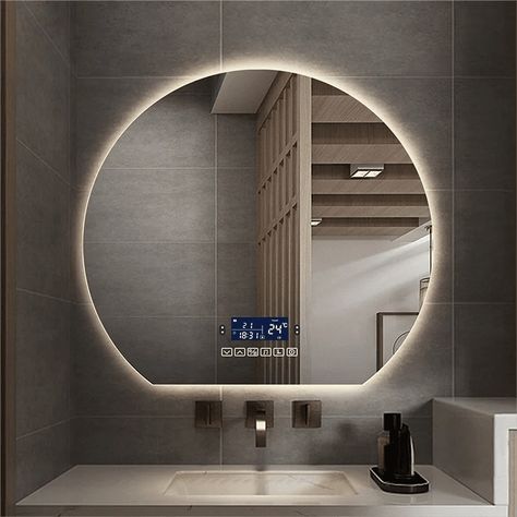 Smart LED Vanity Mirror with Bluetooth & Anti-Fog Technology. Our Smart LED Vanity Mirror is not just a mirror; it's a centerpiece of modern technology. https://leisureera.store/smart-led-vanity-mirror-with-bluetooth-anti-fog-technology/ Fancy Mirrors, Led Vanity Mirror, Bathroom Decor Luxury, Smart Mirror, Led Vanity, Decor Luxury, Led Mirror, House Bathroom, Modern Technology