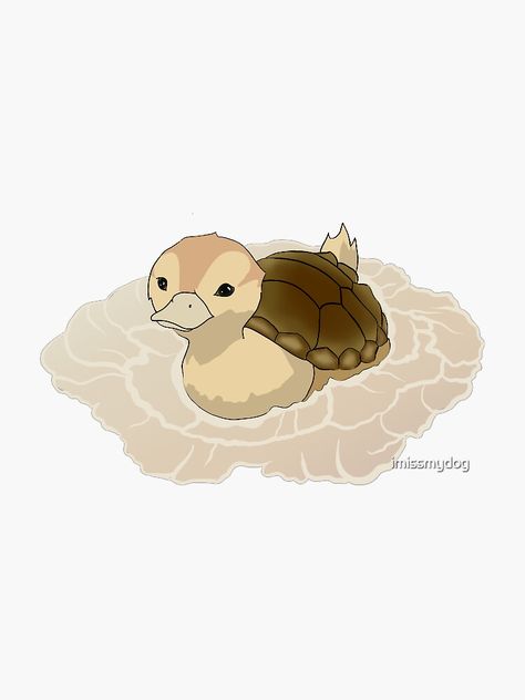 "Turtle Duck" Sticker by imissmydog | Redbubble Turtle Ducks Avatar, Turtle Duck Avatar Wallpaper, Turtle Duck Drawing, Avatar The Last Airbender Turtle Duck, Turtle Duck Tattoo, Turtle Ducks, Duck Turtle, Jake Tattoo, Duck Drawings