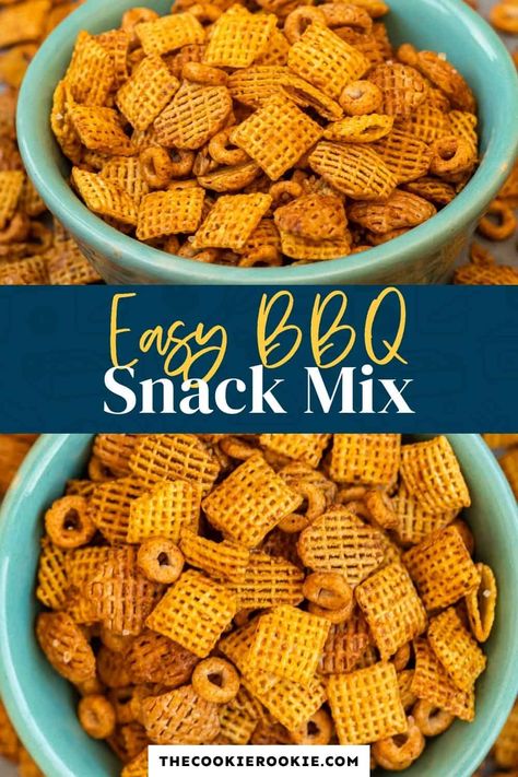 Chex Snacks, Chex Cereal Recipes, Homemade Chex Mix Recipe, Chex Snack Mix, Chex Recipes, Bbq Snacks, Homemade Chex Mix, Bbq Corn, Chex Mix Recipe