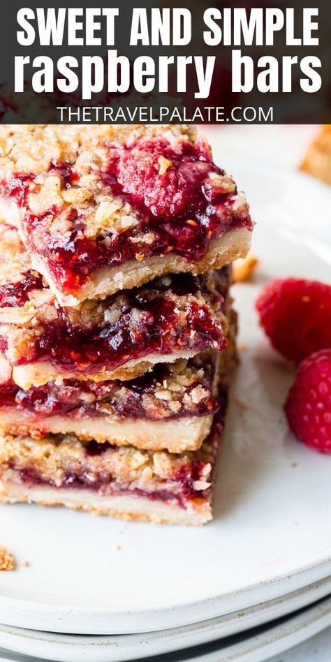 Fresh Raspberry Desserts, Raspberry Buckle, Raspberry Crumb Bars, Alaska Food, Raspberry Crisp, Raspberry Crumble Bars, Rhubarb Bars, Homemade Raspberry Jam, Carrot Cake Bars