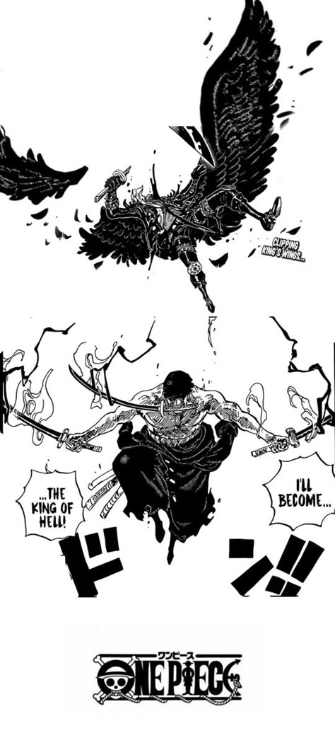 One Piece Panel Tattoo, Doflamingo Black And White, D Family One Piece, Roronoa Zoro Manga Panel, One Piece Manga Panels Wallpaper, Zoro Vs King Wallpaper, One Piece Wallpaper Black And White, Zoro King Of Hell Wallpaper, Zoro Panel