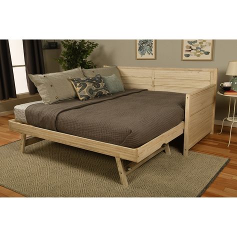 Jaxx Artemis Daybed Queen Size Convertible Sleeper - On Sale - Bed Bath & Beyond - 19577342 Contemporary Day Bed, Twin To King Trundle Bed, Daybeds As Couches Guest Bedrooms, Trundle Beds Diy, Twin To King Daybed, Trundle Bed Ideas, Daybed Queen, Daybed With Pop Up Trundle, Boho Beach Cottage