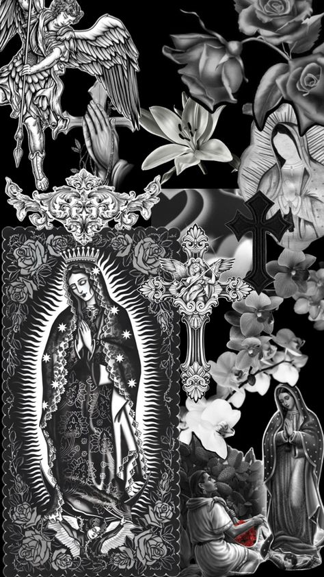 Virgin De Guadalupe Wallpaper Black And White, Virgin Mary Wallpaper Iphone, Latino Wallpaper Aesthetic, Chicano Wallpaper Iphone, San Judas Wallpaper Iphone, Soft Drawings, Latina Aesthetic Wallpaper, Virgin Mary Wallpaper, Latina Wallpaper