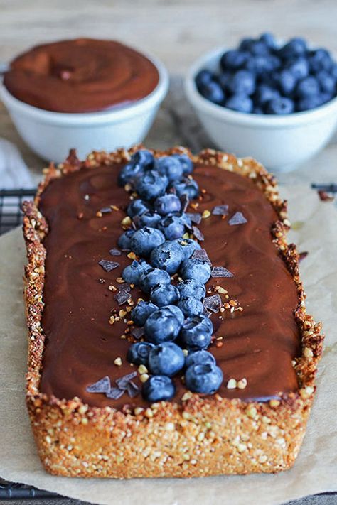 Sweet Potato Dessert, Sweet Potato Chocolate, Almond Crust, Steamed Sweet Potato, Buckwheat Recipes, Raw Cake, Almond Crusted, Guilt Free Dessert, Salted Chocolate