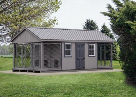 Large Dog Kennels and Dog Runs | Climate Controlled Available Dog Kennel Roof, Portable Dog Kennels, Kennel Ideas Outdoor, Cheap Dog Kennels, Custom Dog Kennel, Dog Kennel Designs, Wooden Dog Kennels, Diy Dog Kennel, Dog Kennels