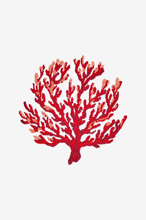 Coral Embroidery Pattern, Pearl Embroidery, Coral Pattern, Flamingo Pattern, Moon Pattern, Types Of Stitches, Embroidery Transfers, Embroidery Scissors, Embroidery Patterns Free