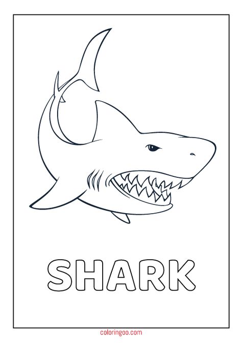 Printable Shark Coloring PDF Pages for Kids #printable #coloring #coloringpages #drawing #drawingpages #shark #kids #children #animals #fish Free Easter Coloring Pages, Drawing Pages, Transformers Coloring Pages, Emoji Coloring Pages, Printable Flower Coloring Pages, Shark Drawing, Sharks For Kids, Coloring Drawing, Disney Princess Coloring Pages