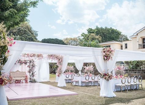 Floral arrangement Tent Draping, Outdoor Wedding Lighting, Wedding Tents, Romantic Outdoor Wedding, March Birthday, Event Decorations, 16 Birthday, Event Planning Business, Wedding Stage Decorations