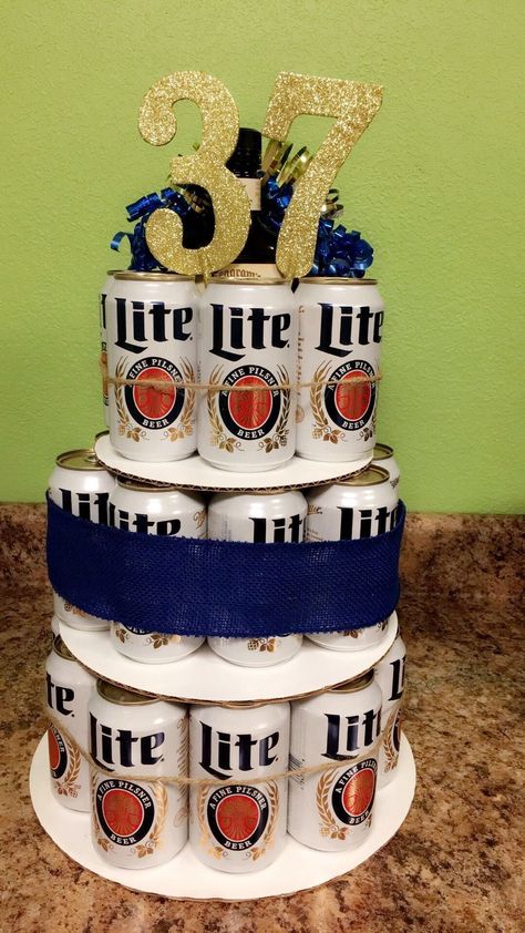 21St Birthday Cakes For Him Beer Cake Miller Lite 37th Birthday I Made This Cake For My Miller Lite Party, Beer Cakes For Men, Cakes 21st Birthday, Birthday Cakes Boys, Beer Cakes, Birthday Cake For Boyfriend, Guys 21st Birthday, 22nd Birthday Cakes, Cake For Him