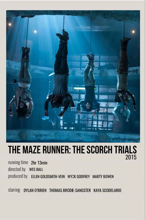 Maze Runner The Scorch Trials, Film Polaroid, Scorch Trials, Maze Runner The Scorch, Movie Collage, Movies To Watch Teenagers, Maze Runner Cast, Movie Card, Iconic Movie Posters