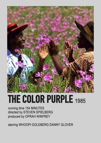 Purple Polaroid, The Color Purple Movie, Danny Glover, Girly Movies, The Color Purple, Unknown Pleasures, Polaroid Poster, Movie Posters Minimalist, Steven Spielberg