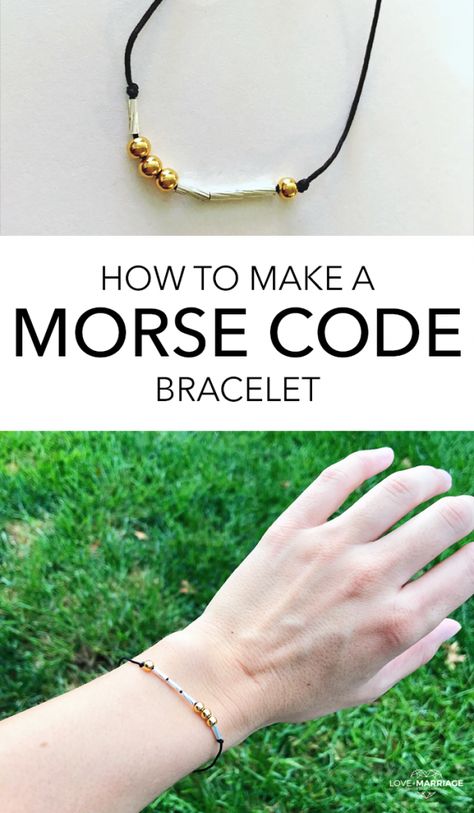 How To Make a DIY Morse Code Bracelet. This is so pretty and makes a fantastic DIY Christmas gift! Code Morse, Morse Code Necklace, Morse Code Bracelet, Jewelry Diy Bracelets, Morse Code, Homemade Jewelry, Jewelry Repair, Diy Schmuck, Precious Jewelry