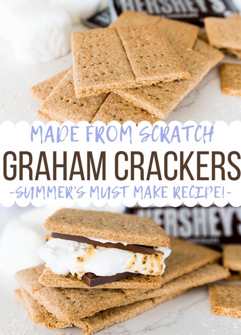 Graham Cracker Homemade, Graham Cracker Recipes Homemade, Recipe For Graham Crackers, Home Made Gram Crackers, Simple Homemade Snacks, Homesteading Snacks, Homemade Graham Cracker, Graham Cracker Recipes Healthy, Homemade Graham Crackers Healthy