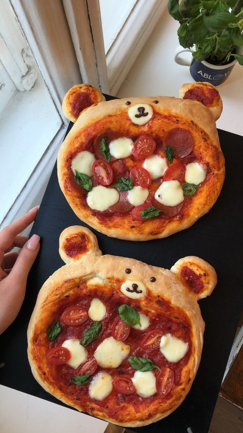 #cute #cooking #recipe #aesthetic #pizza Pizza Shape Ideas, Cute Pizza Ideas, Animal Pizza, Aesthetic Pizza, Cute Cooking, Pizza Aesthetic, Pizza Shapes, Pizza Ideas, Cute Pizza