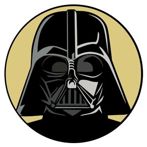 Star Wars Darth Vader Round Sticker. Star Wars App Icons, Darth Vader Cartoon, Darth Vader Icon, Darth Vader Face, Star Wars Birthday Cake, Darth Vader Mask, Yoda Sticker, Star Wars Cartoon, Darth Vader Star Wars