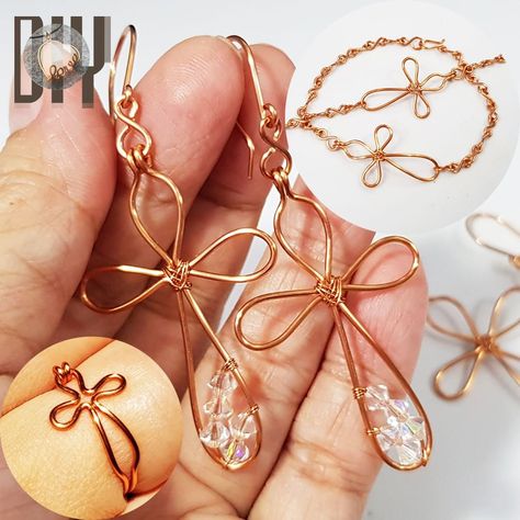 Lan Anh Handmade on Instagram: “Simple cross | earring | bracelet | ring | jewelry | copper wire Full tutorial video : Earrings : https://youtu.be/LBPefcBnuK4 bracelet…” Wire Crosses Diy, Crosses Diy, Wire Crosses, Cross Earring, Wire Jewelry Earrings, Wire Jewelry Patterns, Xmas 2024, Wire Wrapped Jewelry Tutorials, Simple Cross