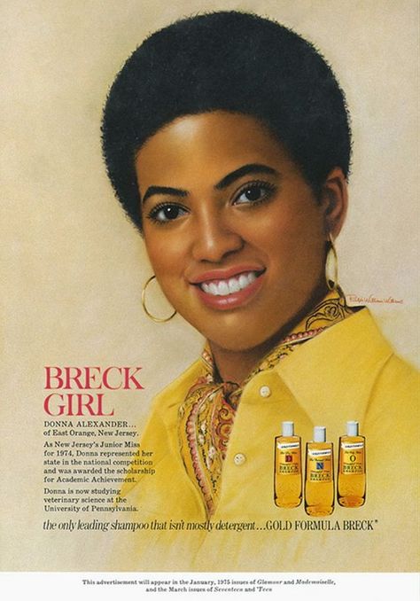 Vintage Afro Hairstyles - 16 Fascinating Ads for Hair Products Designed for African-Americans from the 1960s ~ vintage everyday Breck Shampoo, African Diaspora, African American History, African American Women, Black American, Mellow Yellow, Black Culture, Afro Hairstyles, Vintage Hairstyles