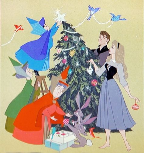 Sleeping Beauty Christmas, Cinderella Christmas, Disney Princess Christmas, Sleeping Beauty Art, December Aesthetic, Disney Universe, Disney Merry Christmas, Princess Christmas, Peter Pan Disney