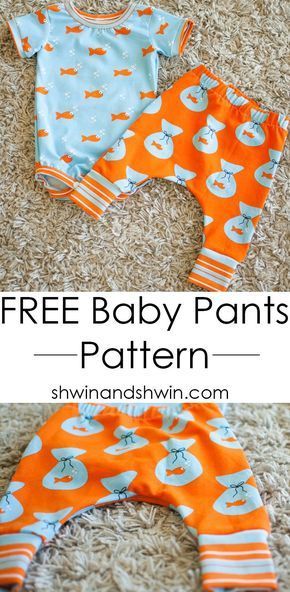 Free Baby Pants Pattern || PDF Pattern || Shwin&Shwin Knit Samples, Pants Pattern Free, Baby Pants Pattern, Pattern Pants, Trendy Sewing, Baby Sewing Projects, Baby Clothes Patterns, Baby Sewing Patterns, Baby Projects