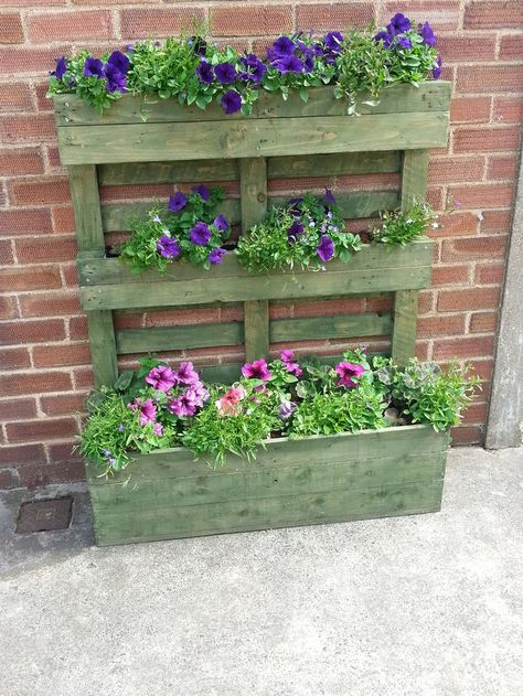 20 fioriere da giardino fai da te realizzati con bancali! Lasciatevi ispirare… Pallet Planter Box, Wooden Plant Pots, Pallet Planter, Pallet Garden, Recycled Pallets, Pallets Garden, Pallet Crafts, Have Inspiration, Diy Pallet Projects