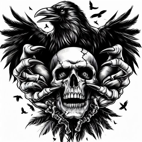 Destruction Tattoo, Tattoos Horror, Dreams Tattoo, Led Zeppelin Tattoo, Norse Mythology Tattoo, Tattoo Catalog, Family Tattoo Designs, Demon Tattoo, Scary Tattoos