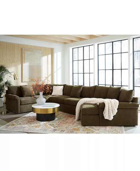 Furniture - Traditional Living Room Sectional, Taupe Sectional Living Room, Armless Couch, Sectional Chaise, Sectional Sofas Living Room, Family Living Room, Best Sectionals, Fabric Sectional, Armless Sofa