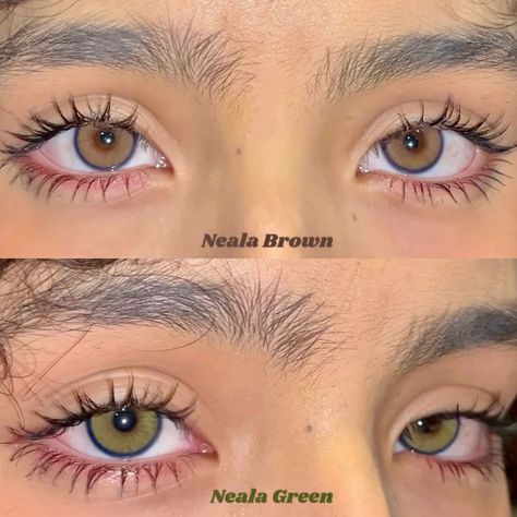 ✨Hot styles!!✨The green and brown colors of the Neala series are loved by our customers!  Thx @alexa.balderramaa⁠ 💖⁠ ⁠ 20% off discount code: ghxstvz⁠ ⁠--- #Just4kira #eyecolor #coloredcontactlens #naturallenses #eyewear #softlens #greencontacts #browneyes #greeneyes Neala Brown Eyes, Green Contacts, Soft Lens, Coloured Contact Lenses, Contact Lenses Colored, Colored Contacts, Contact Lenses, Bob Marley, Brown Eyes