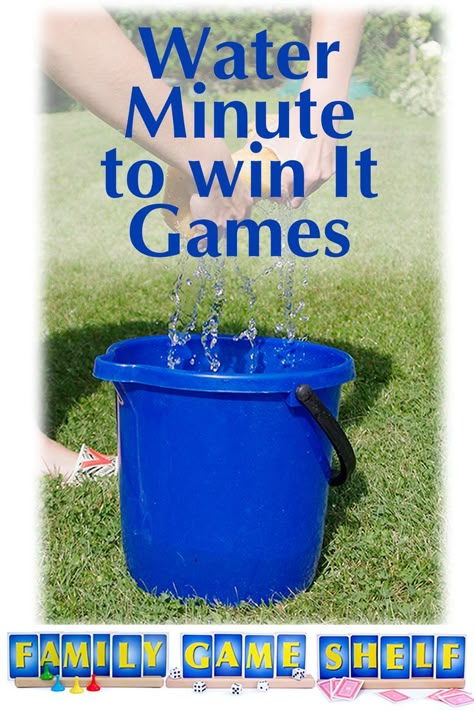 Outside Minute To Win It Games For Adults, Birthday Water Games, Water Games For Kids Church, Olympic Water Games For Kids, Summer Water Games For Kids, Water Olympics Games For Kids, Kid Water Games, Team Water Games, Family Olympic Games Beach