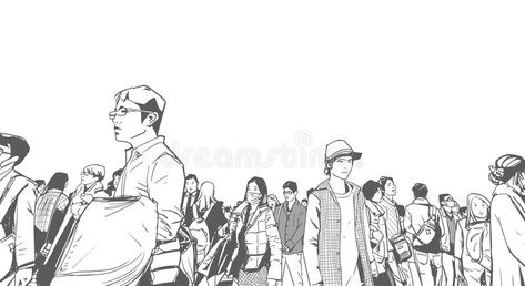 Crowd Drawing, Crowd Of People, Storyboard Illustration, Manga Poses, Comic Book Pages, Female Character Design, Drawing Poses, Drawing People, Drawing Reference