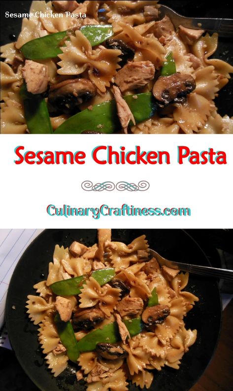 Sesame Chicken Pasta Salad, Sweet Soy Sauce, Asian Stir Fry, Homemade Foods, Sesame Ginger, Ginger Chicken, Chicken Pasta Salad, Bowtie Pasta, Sesame Chicken