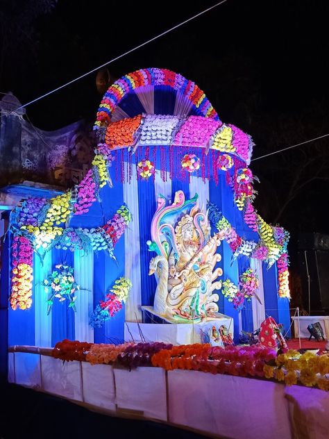 Kali Puja Pandal, Diy Wedding Arch Flowers, Lord Saraswati, Wallpaper Shiva, Pop Design Photo, Rock Boy, 3d Wallpaper Shiva, Republic Day Photos, Puja Pandal